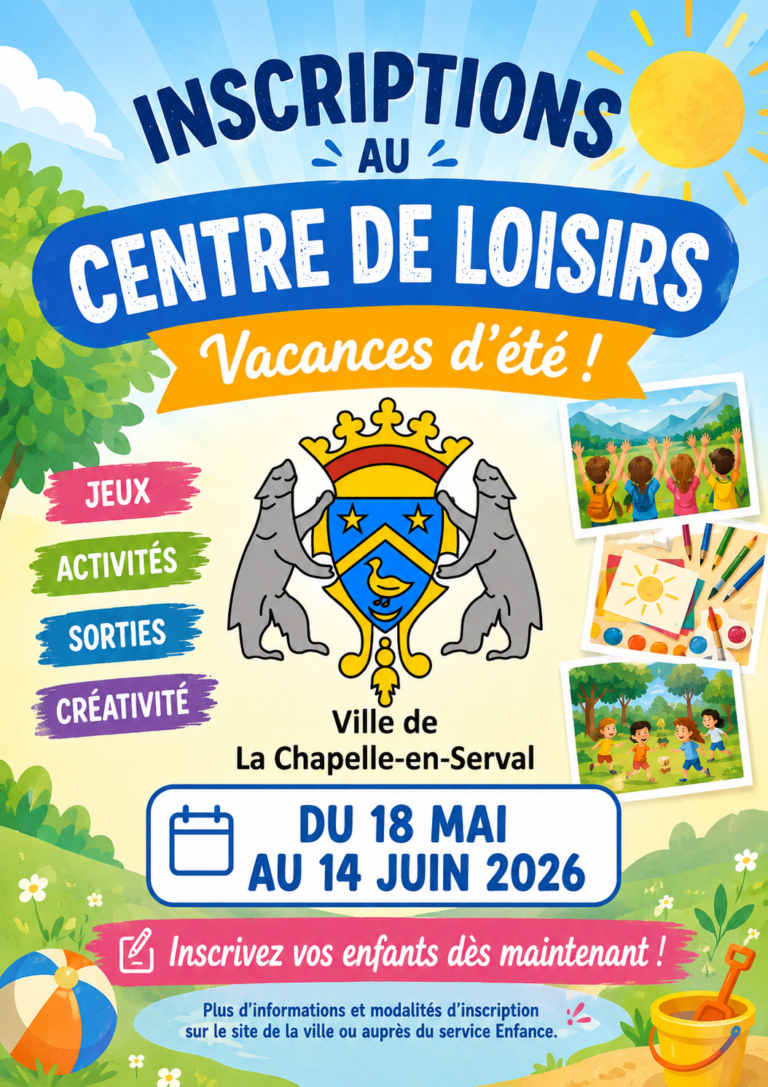 INSCRIPTIONS VACANCES D’ÉTÉ 2026 – ACCUEIL DE LOISIRS