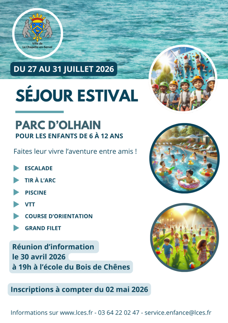 Séjour estival au Parc d’Olhain – été 2026 !